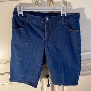 Faded Glory blue jean shorts.  Size 14